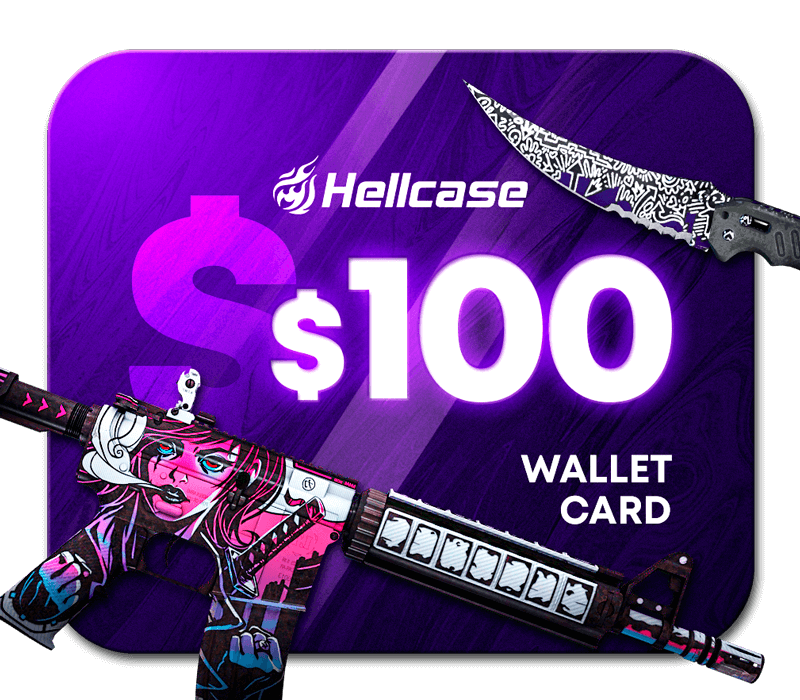 Hellcase.com 100 USD Карта пополнения Code