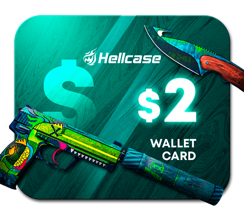 Hellcase.com 2 USD Карта пополнения Code