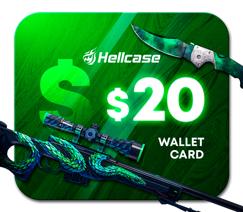 Hellcase.com 20 USD Карта пополнения Code