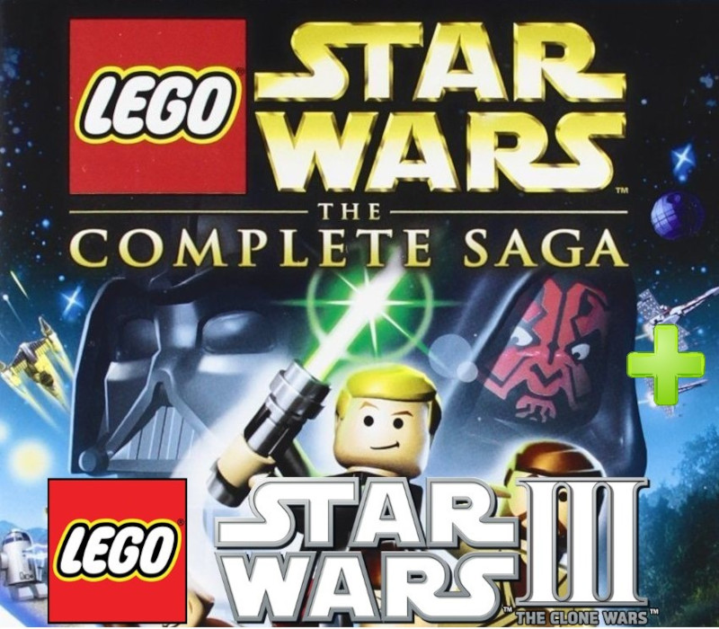 LEGO Star Wars: The Complete Saga and Star Wars III: The Clone Wars Набор PC Steam Ключ