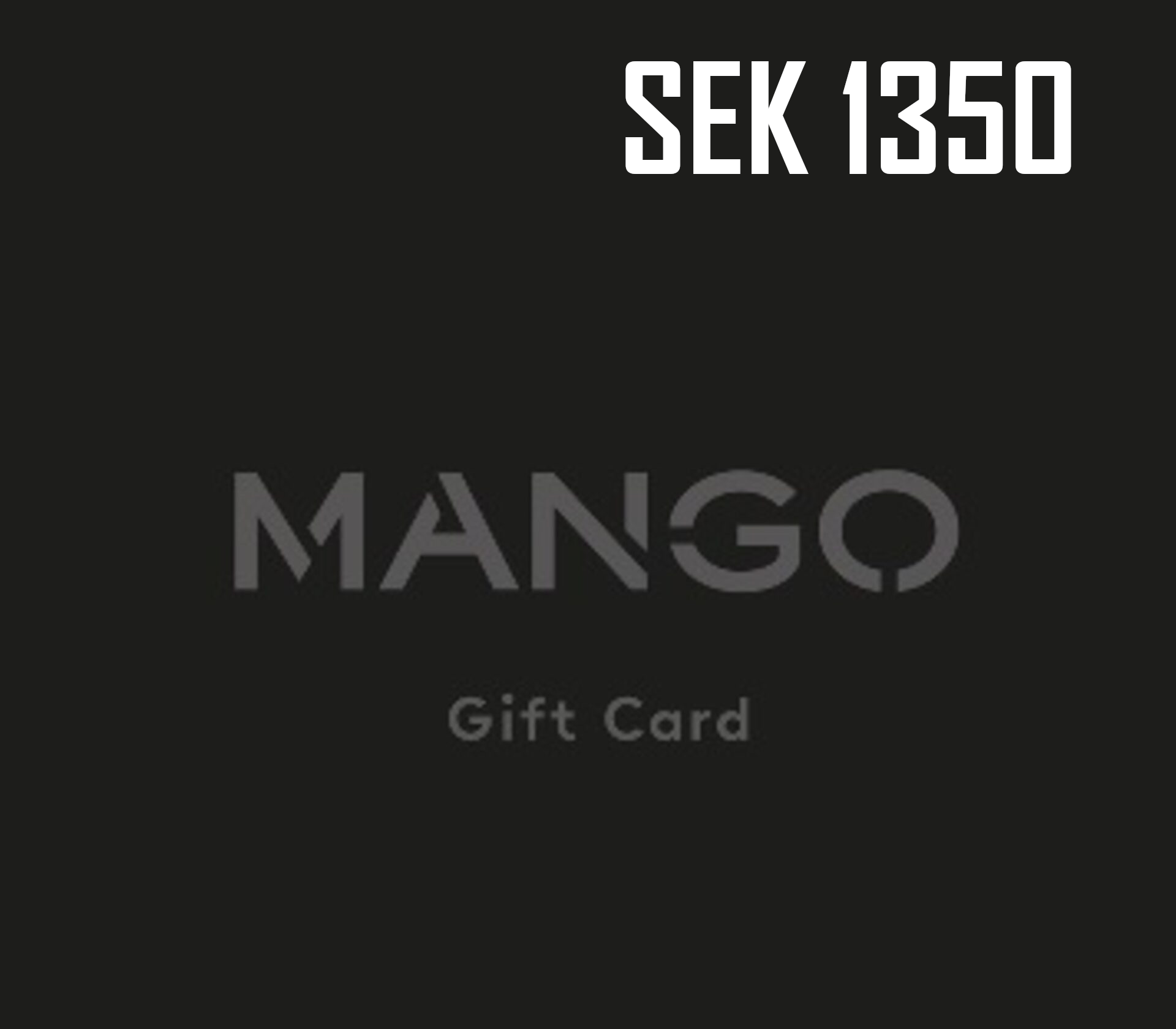 Mango 1350 SEK Подарочная карта SE