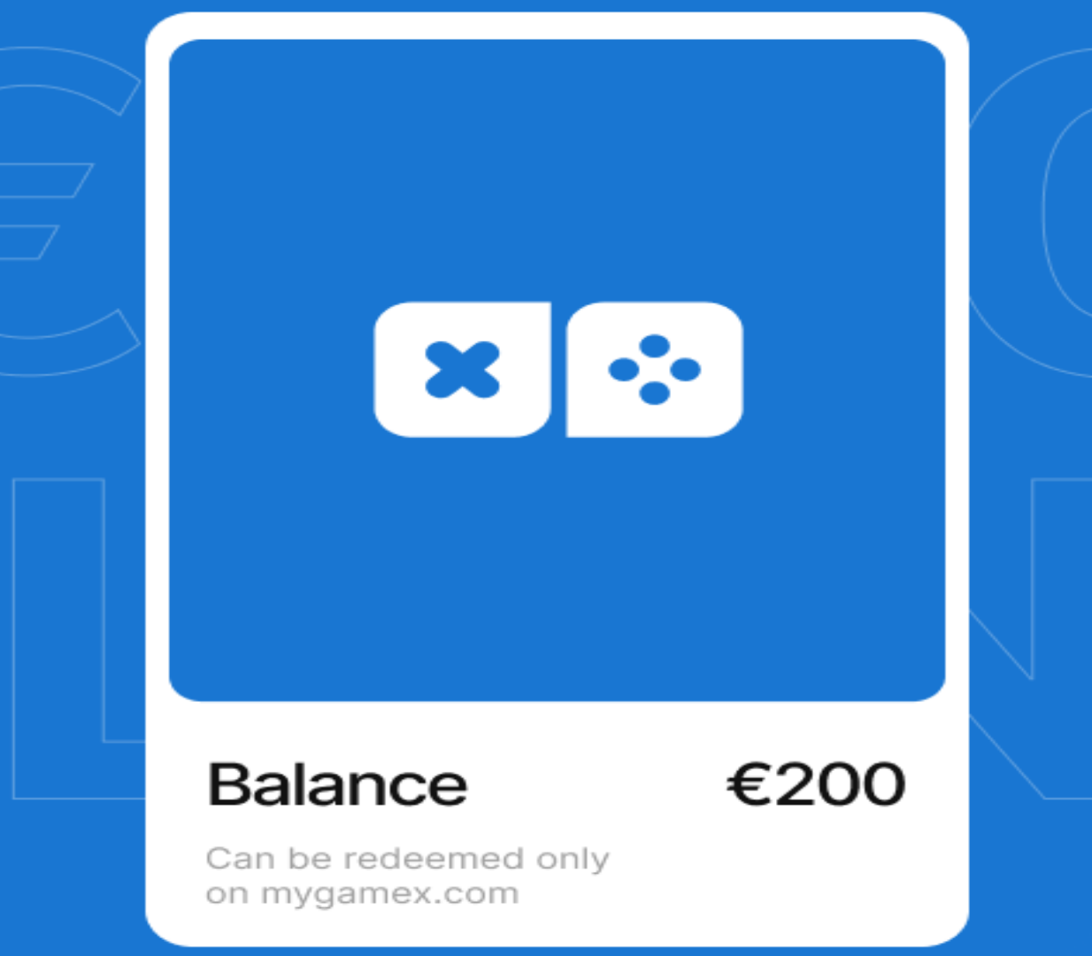 MyGameX €200 Balance Подарочная карта