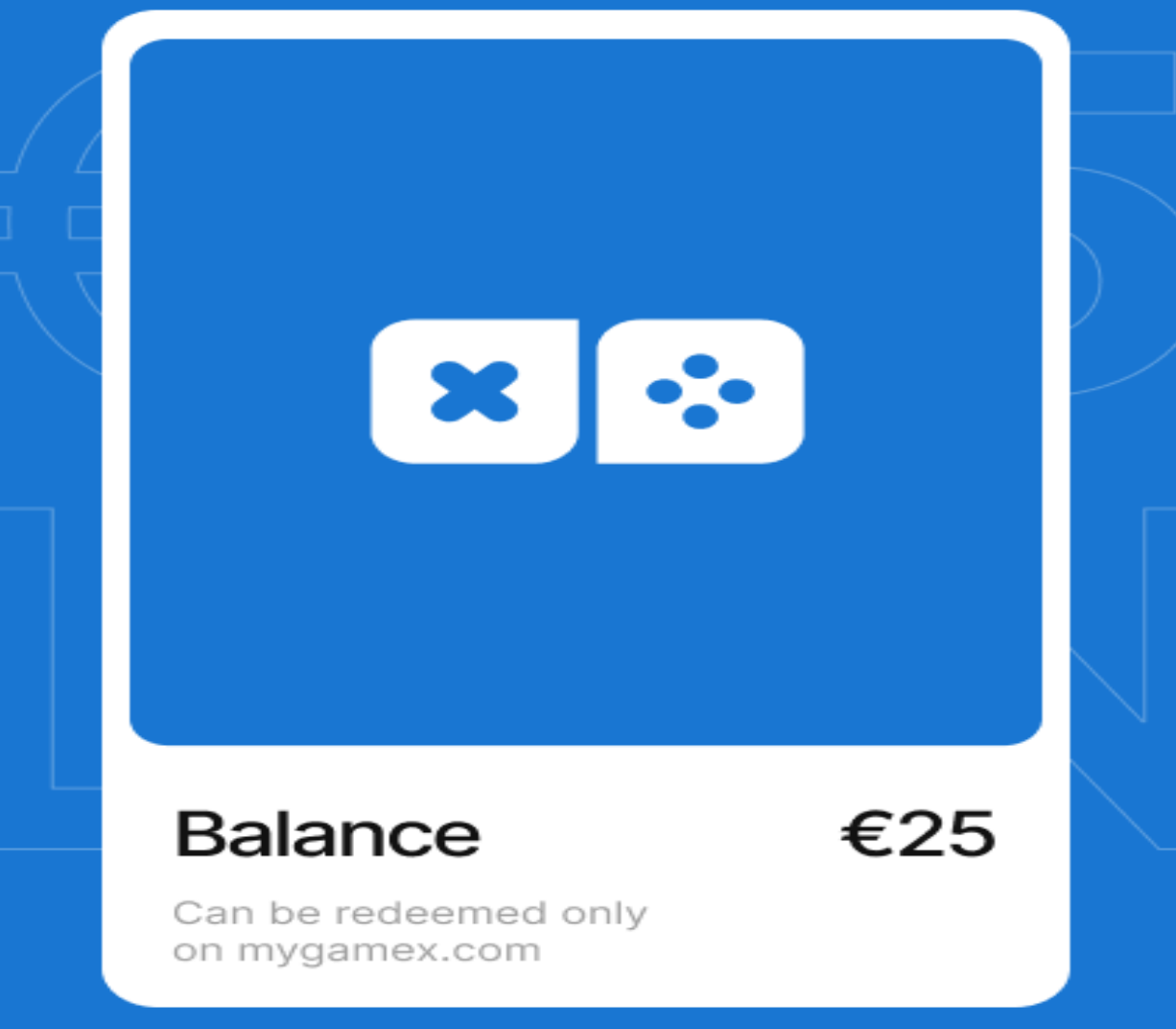 MyGameX €25 Balance Подарочная карта