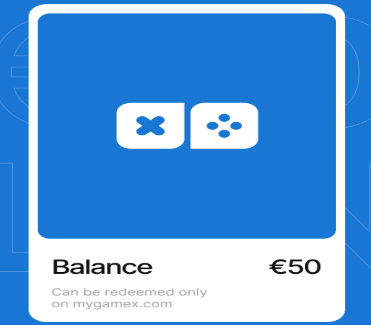 MyGameX €50 Balance Подарочная карта