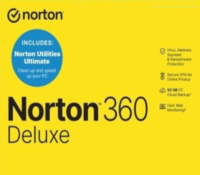 Norton 360 Deluxe + Utilities Ultimate 2025 EU Ключ (1 Year / 5 Devices) + 50 GB Cloud Storage