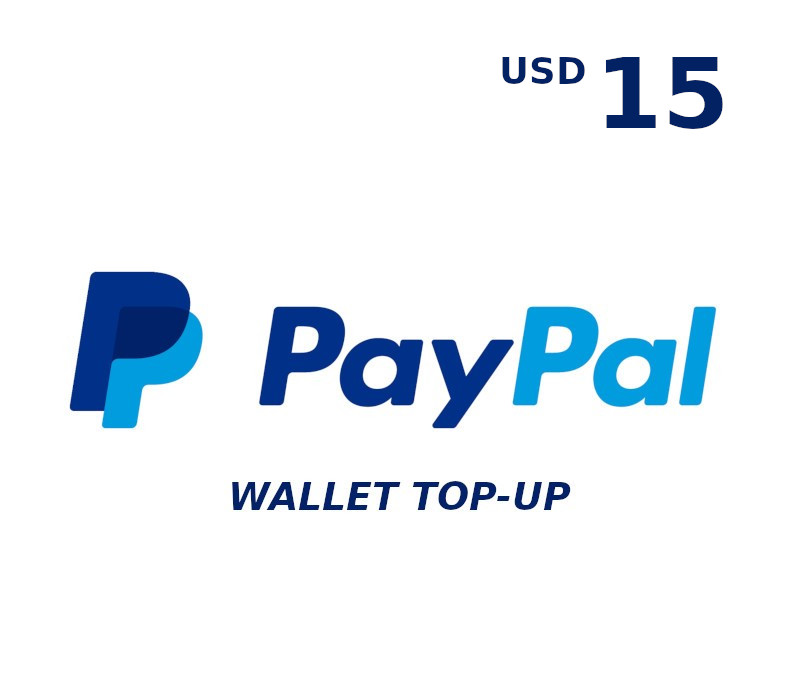 PayPal Wallet 15 USD Top Up US