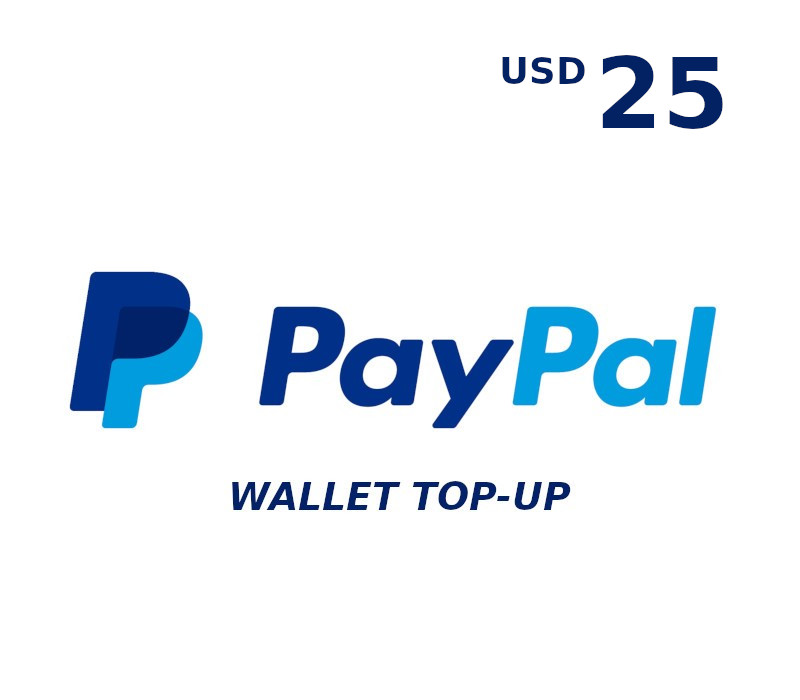 PayPal Wallet 25 USD Top Up US
