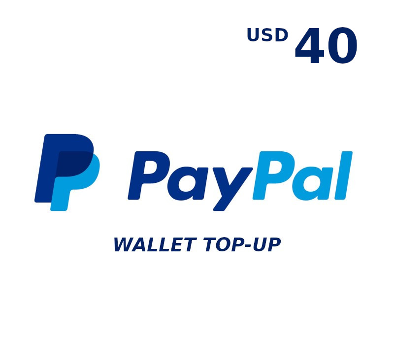 PayPal Wallet 40 USD Top Up US
