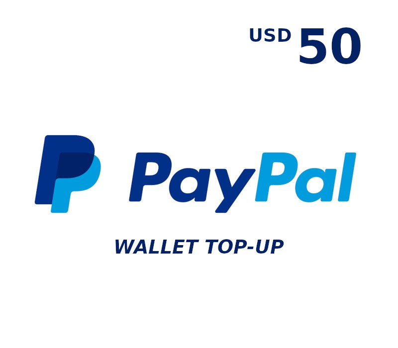 PayPal Wallet 50 USD Top Up US