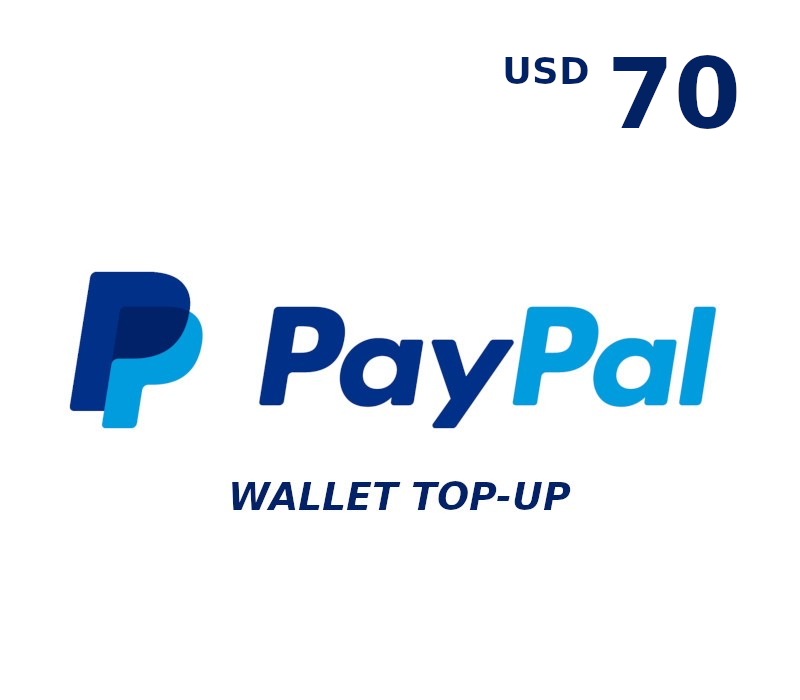 PayPal Wallet 70 USD Top Up US