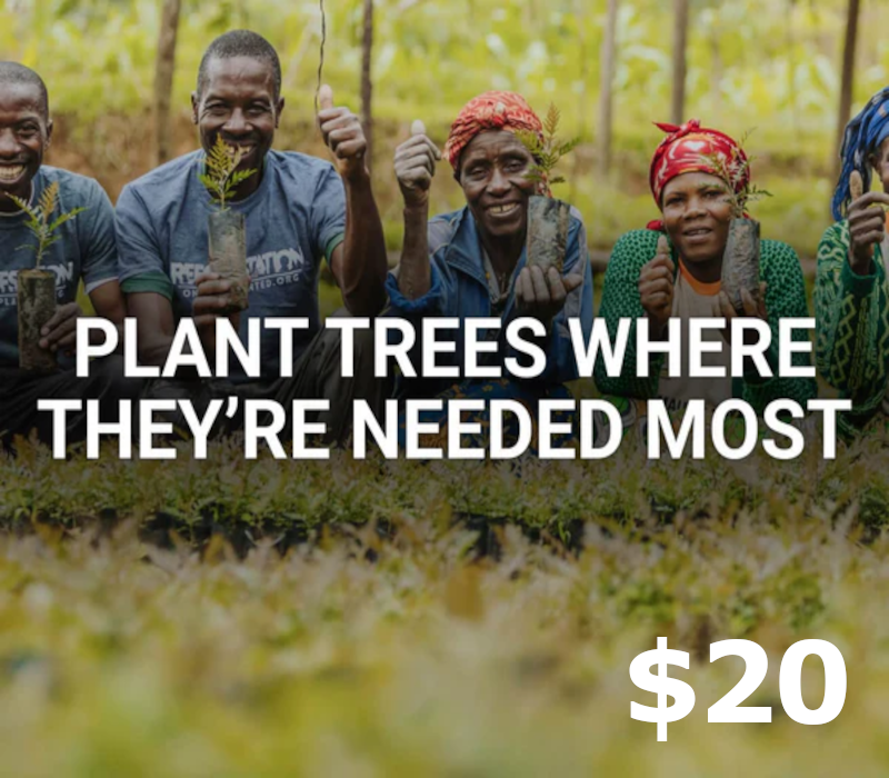 Plant trees where needed most $50 Подарочная карта US