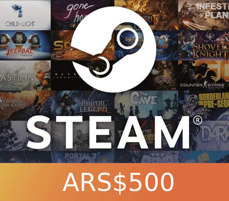 Steam Карта пополнения ARS$500 Global Код активации