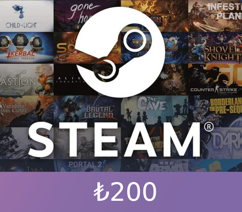 Steam Подарок Карта ₺200 TR Код активации