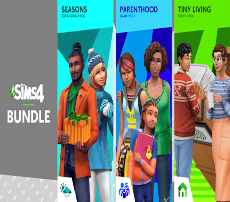 The Sims 4 - Seasons + Parenthood + Tiny Living Stuff DLC Набор PC EA App Ключ