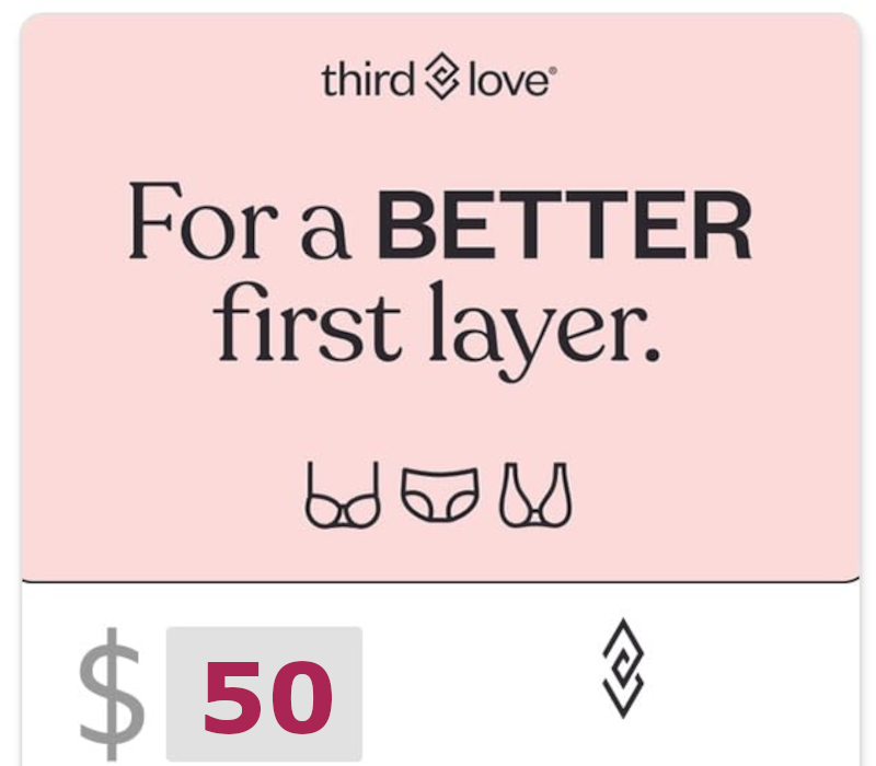 ThirdLove $50 Подарочная карта US
