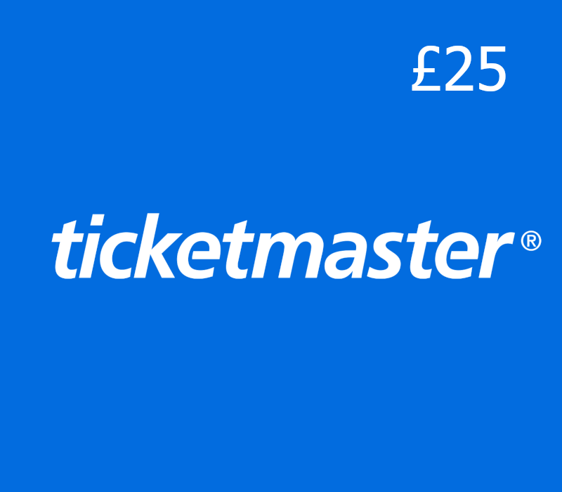 Ticketmaster £25 Подарочная карта UK