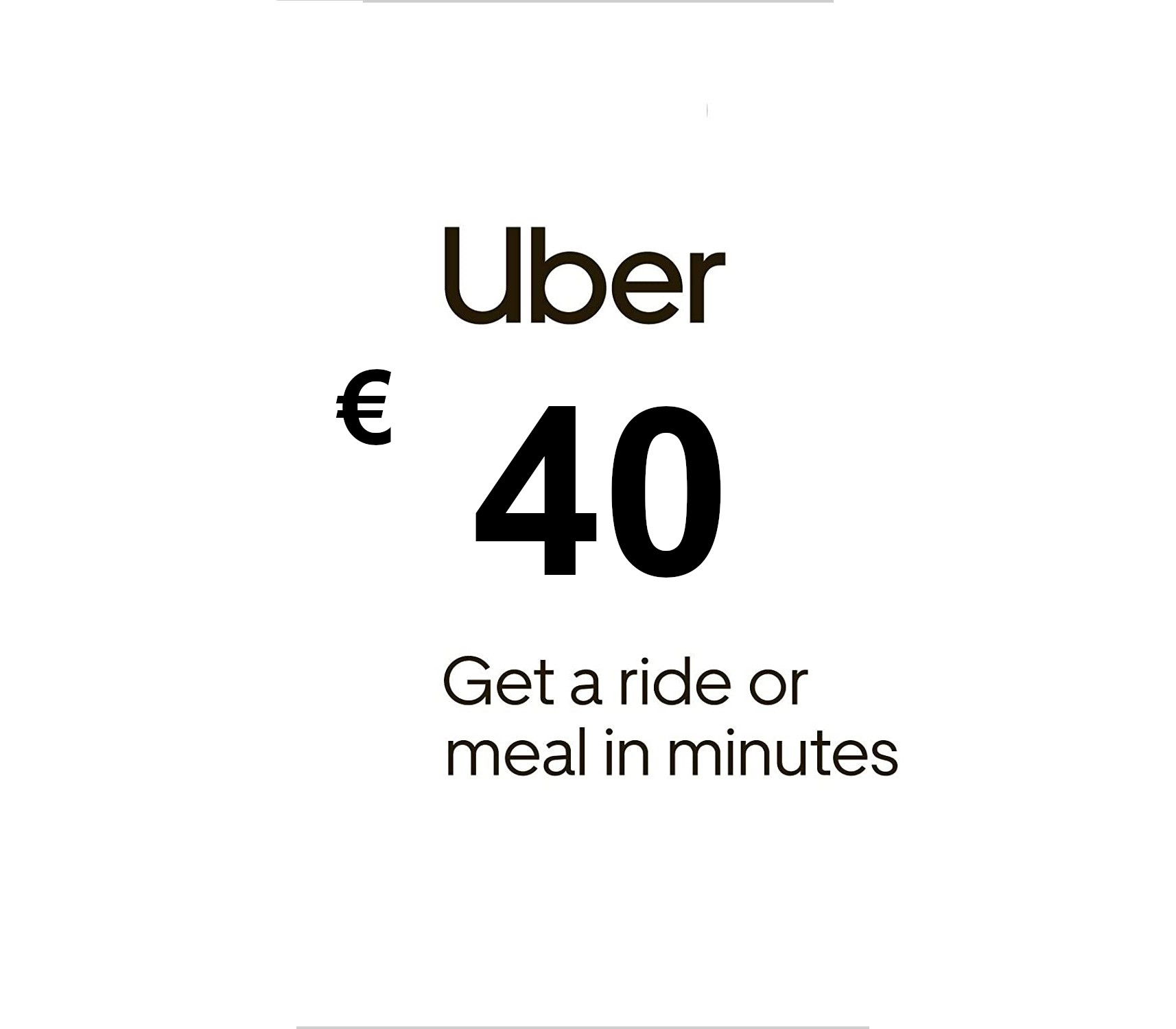 Uber €40 EU Подарочная карта