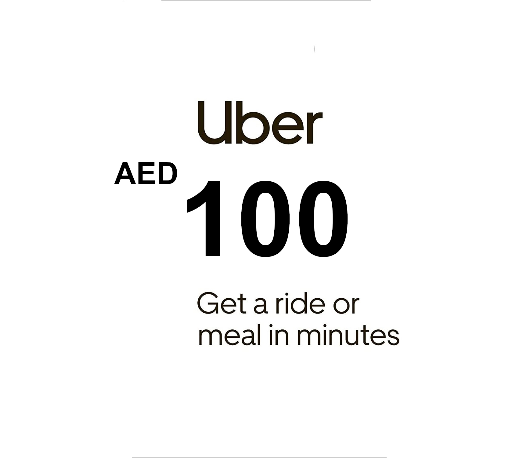 Uber 100 AED AE Подарочная карта