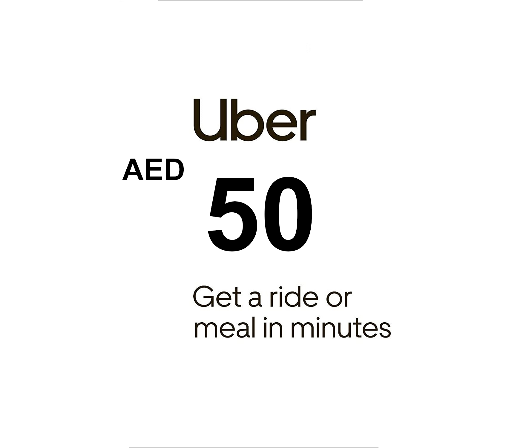 Uber 50 AED AE Подарочная карта