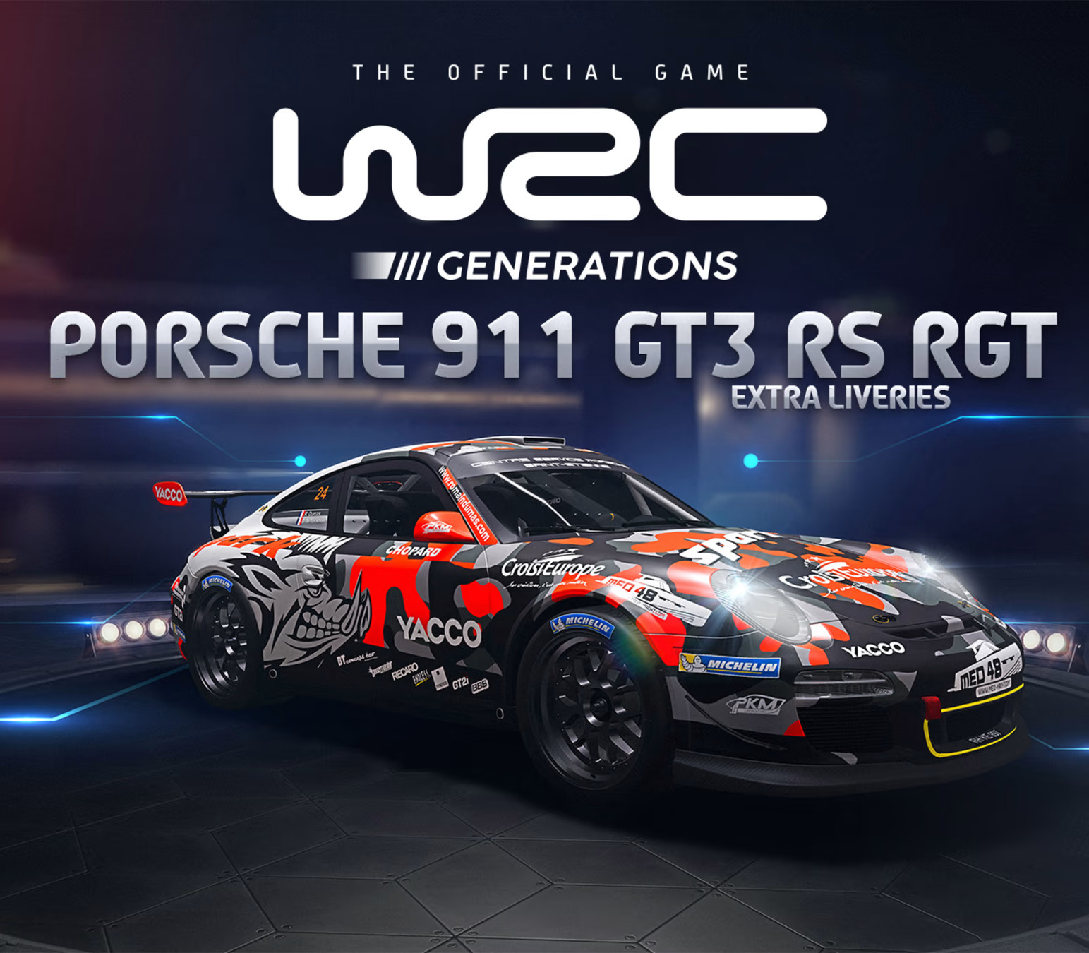 WRC Generations - Porsche 911 GT3 RS RGT Extra liveries DLC Steam Ключ