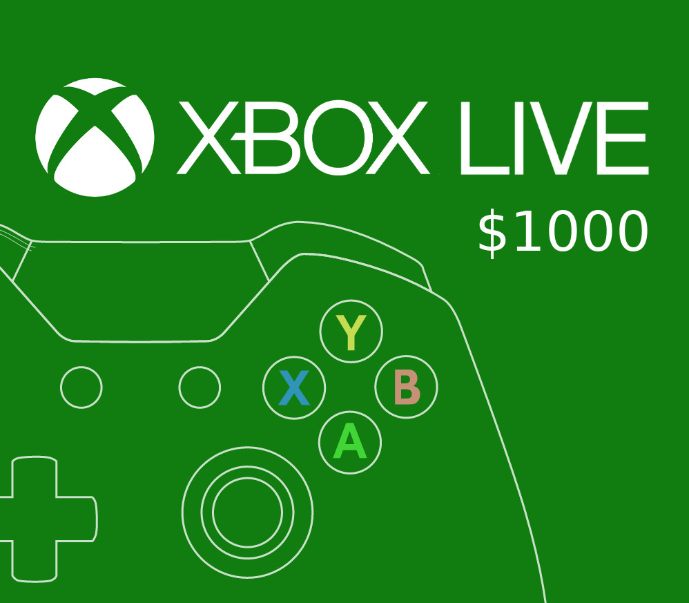 XBOX Live $1000 Предоплаченная карта MX