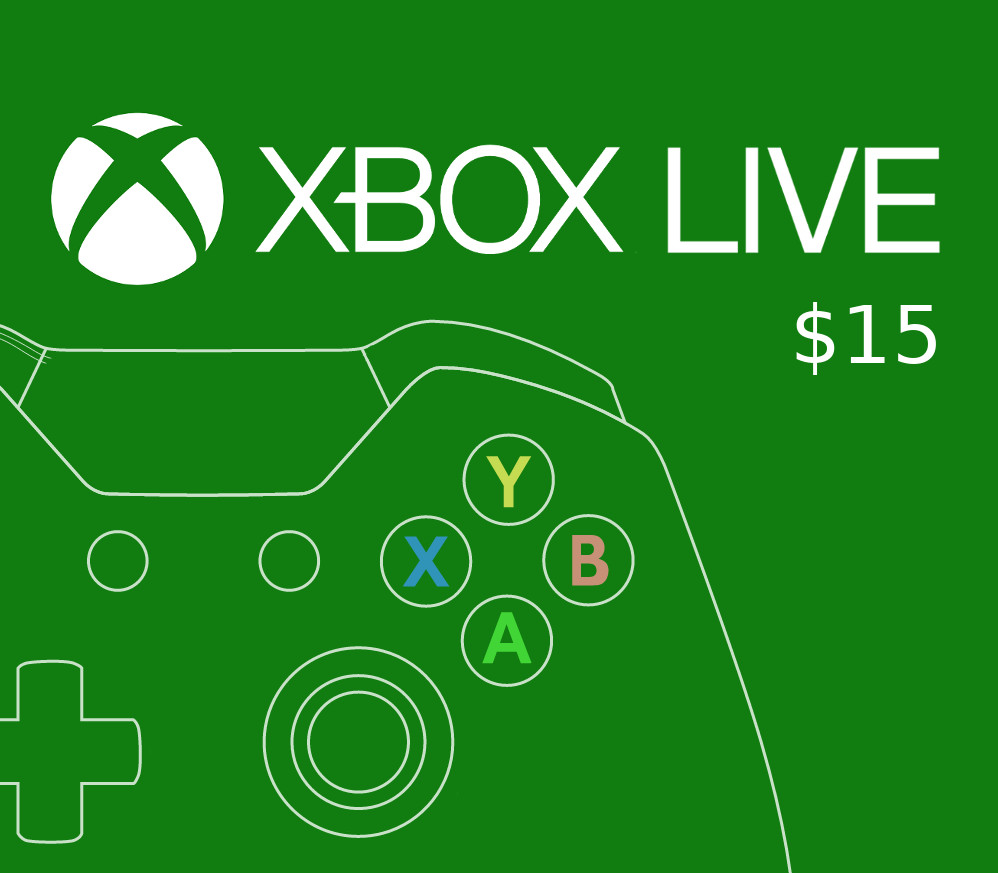 XBOX Live $15 Предоплаченная карта CA
