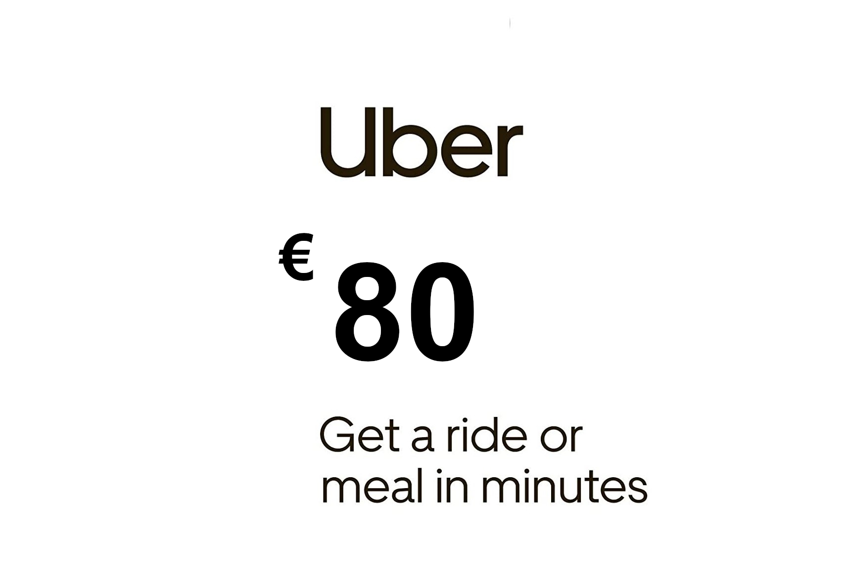 Uber €80 DE Подарочная карта