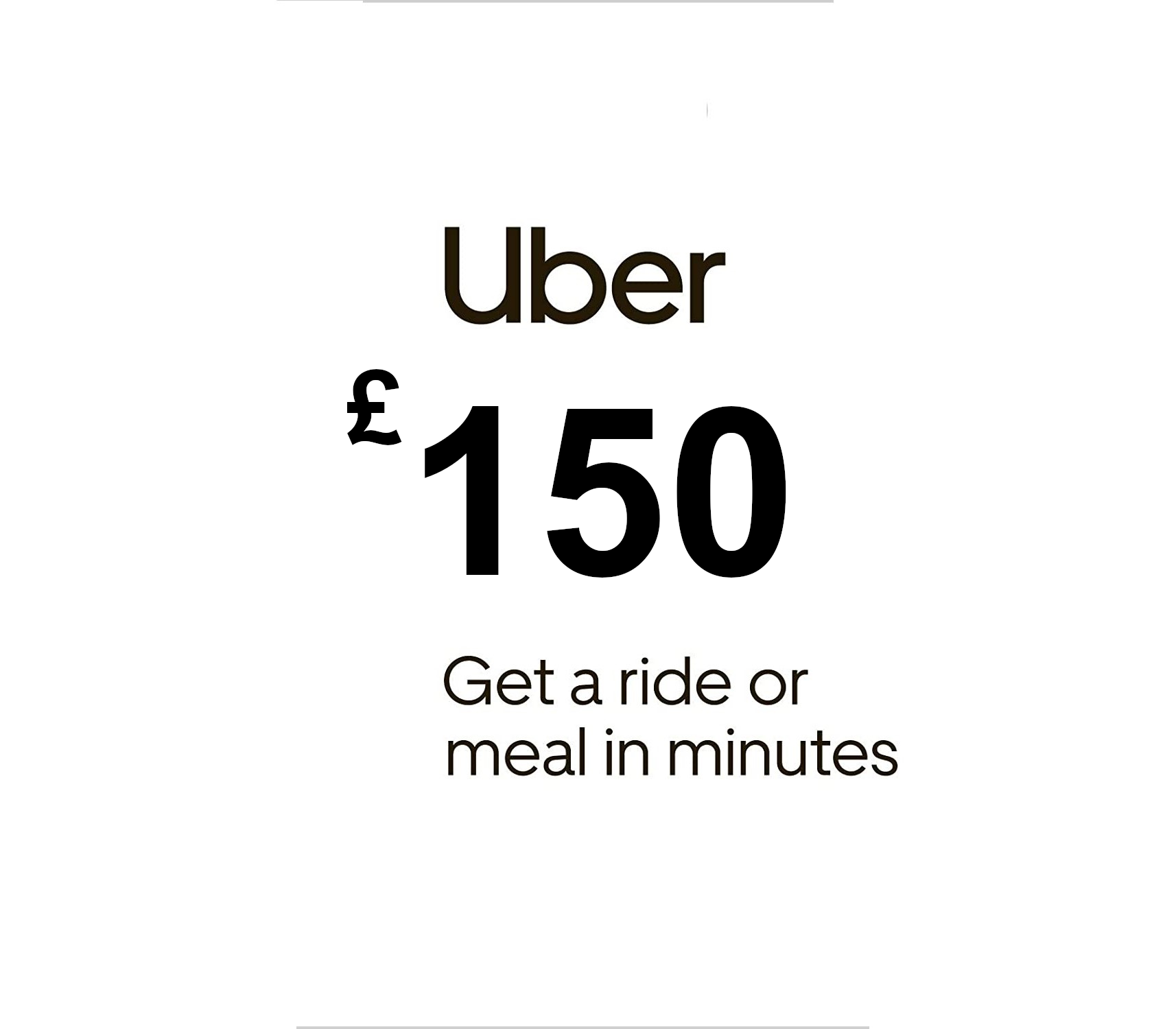 Uber £150 UK Подарочная карта