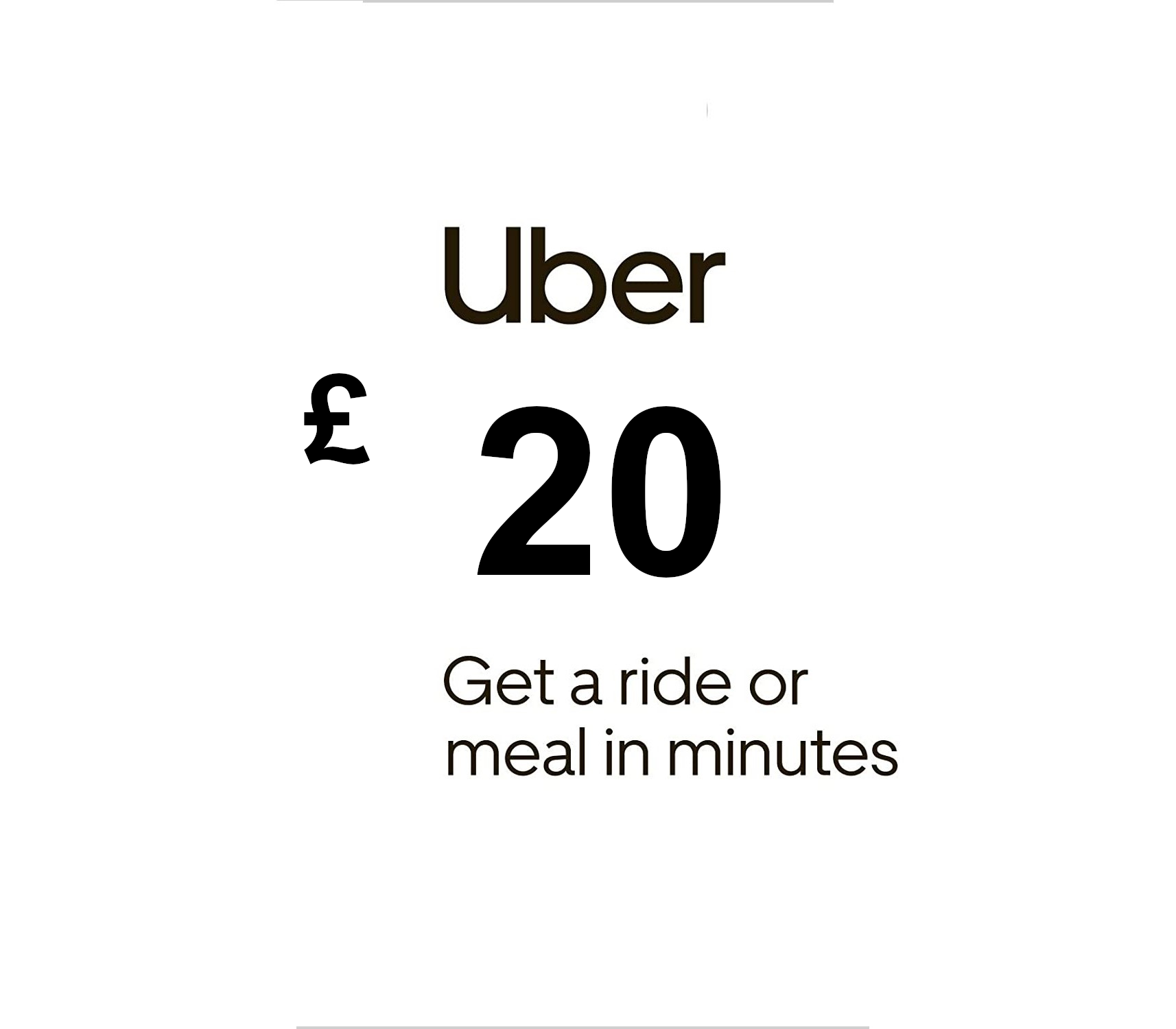 Uber GBP 20 Подарочная карта UK