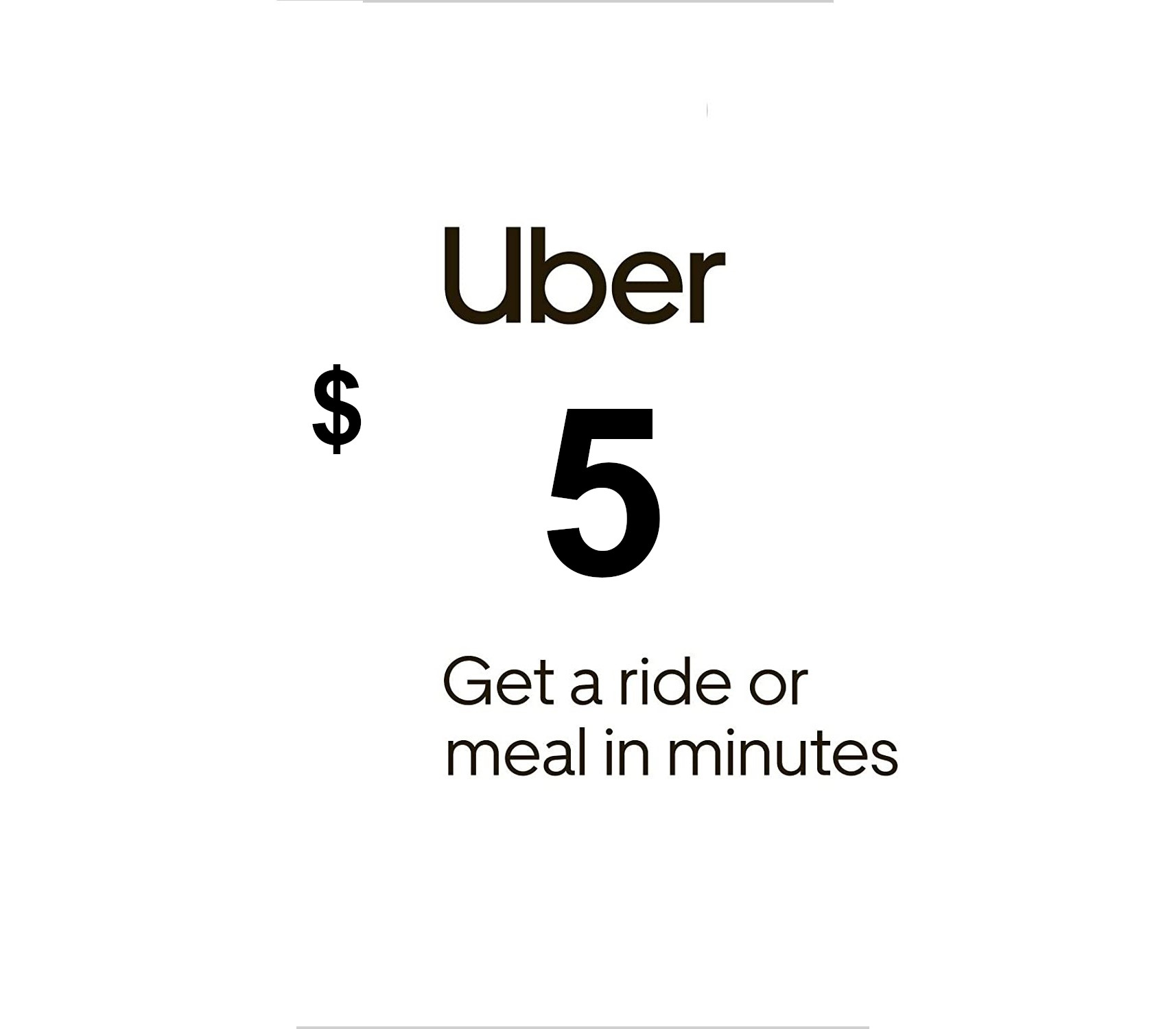 Uber $5 US Подарочная карта