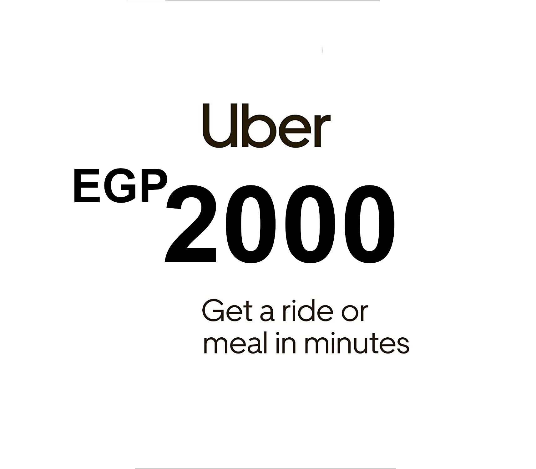 Uber EGP 2000 EG Подарочная карта EG