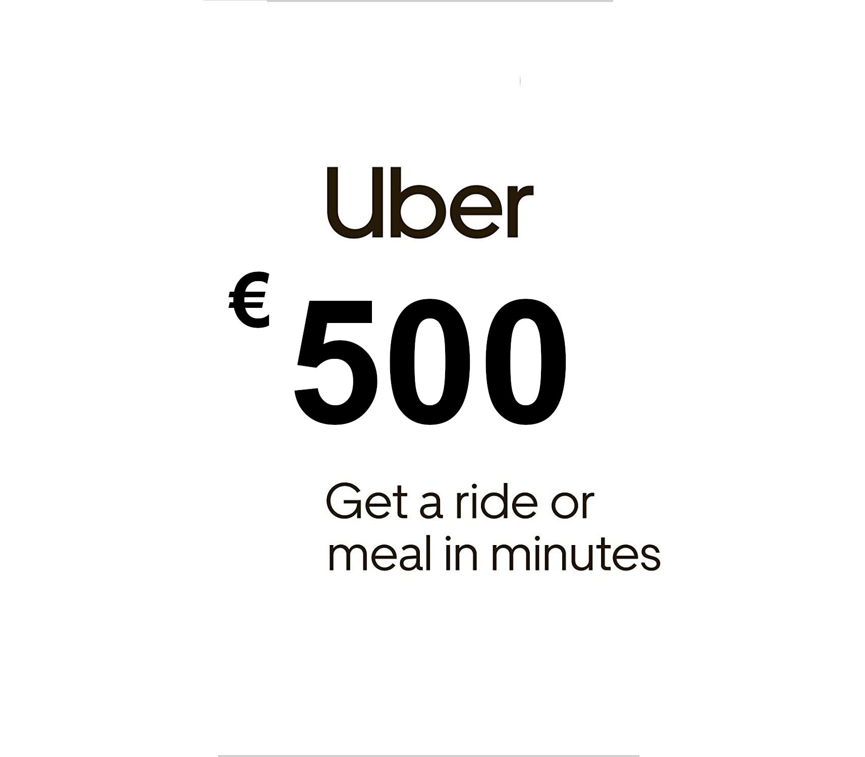 Uber €500 BE Подарочная карта