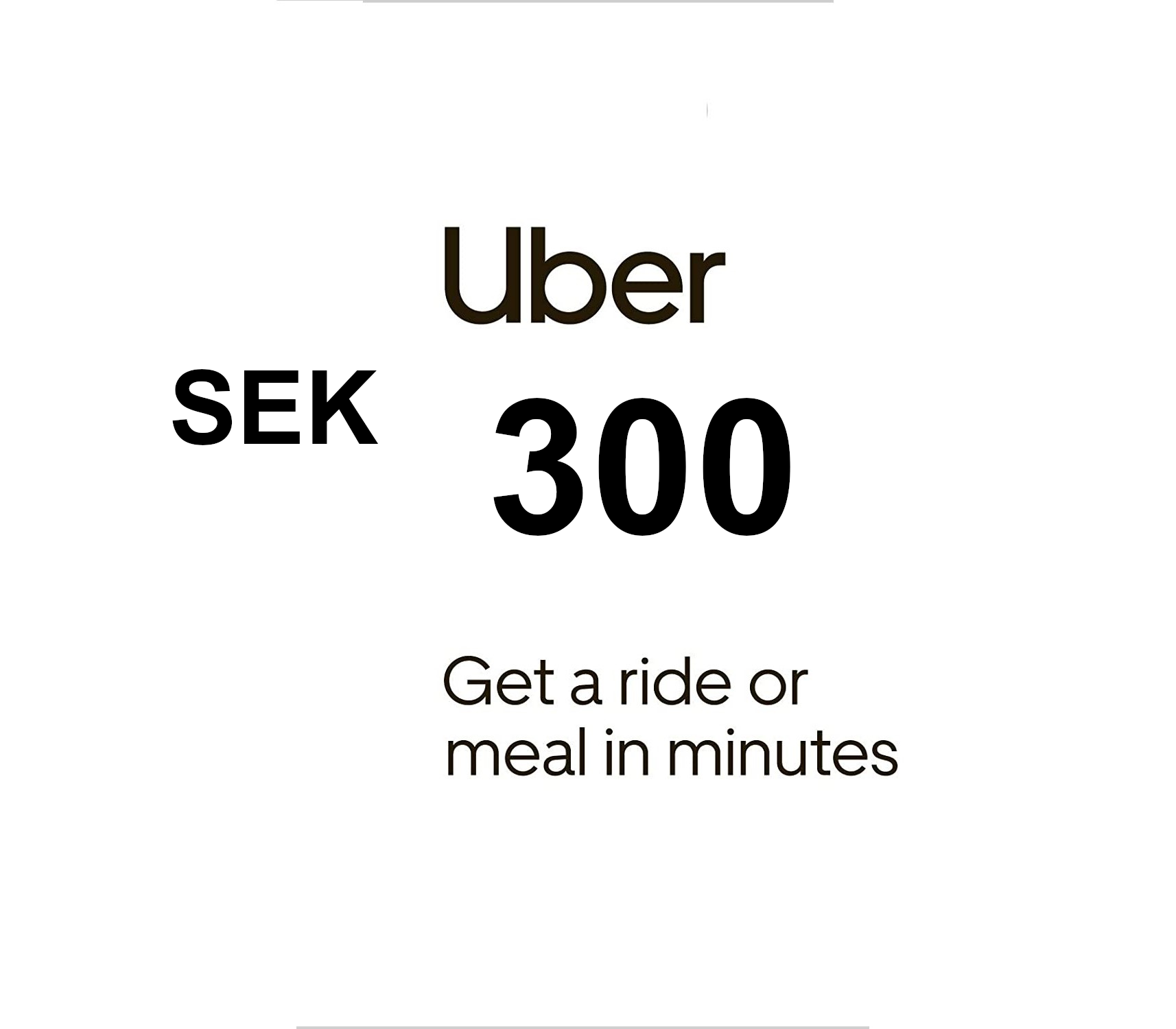 Uber 300 SEK Voucher SE