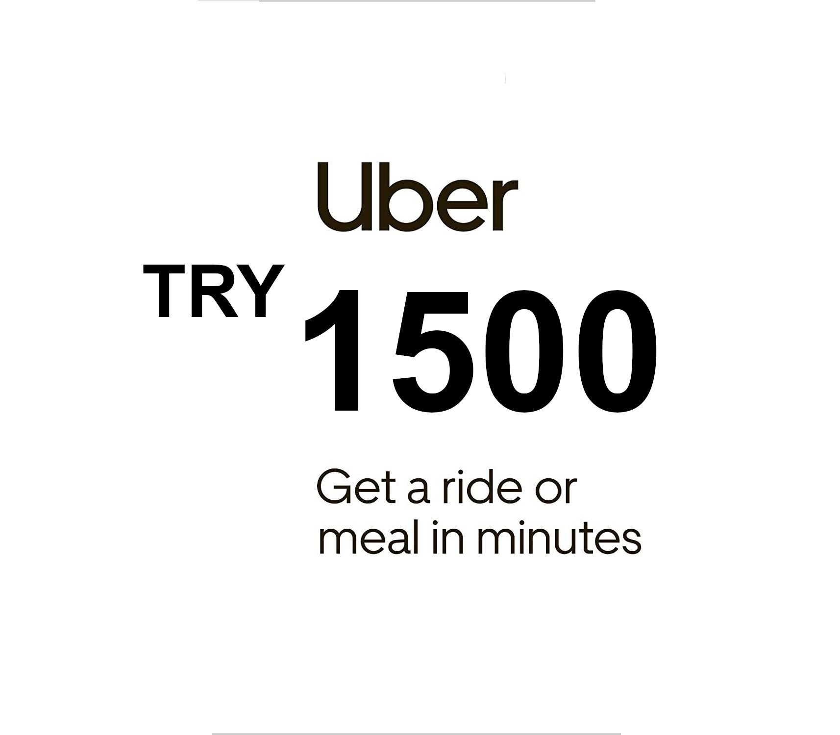 Uber 1500 TRY Подарочная карта TR