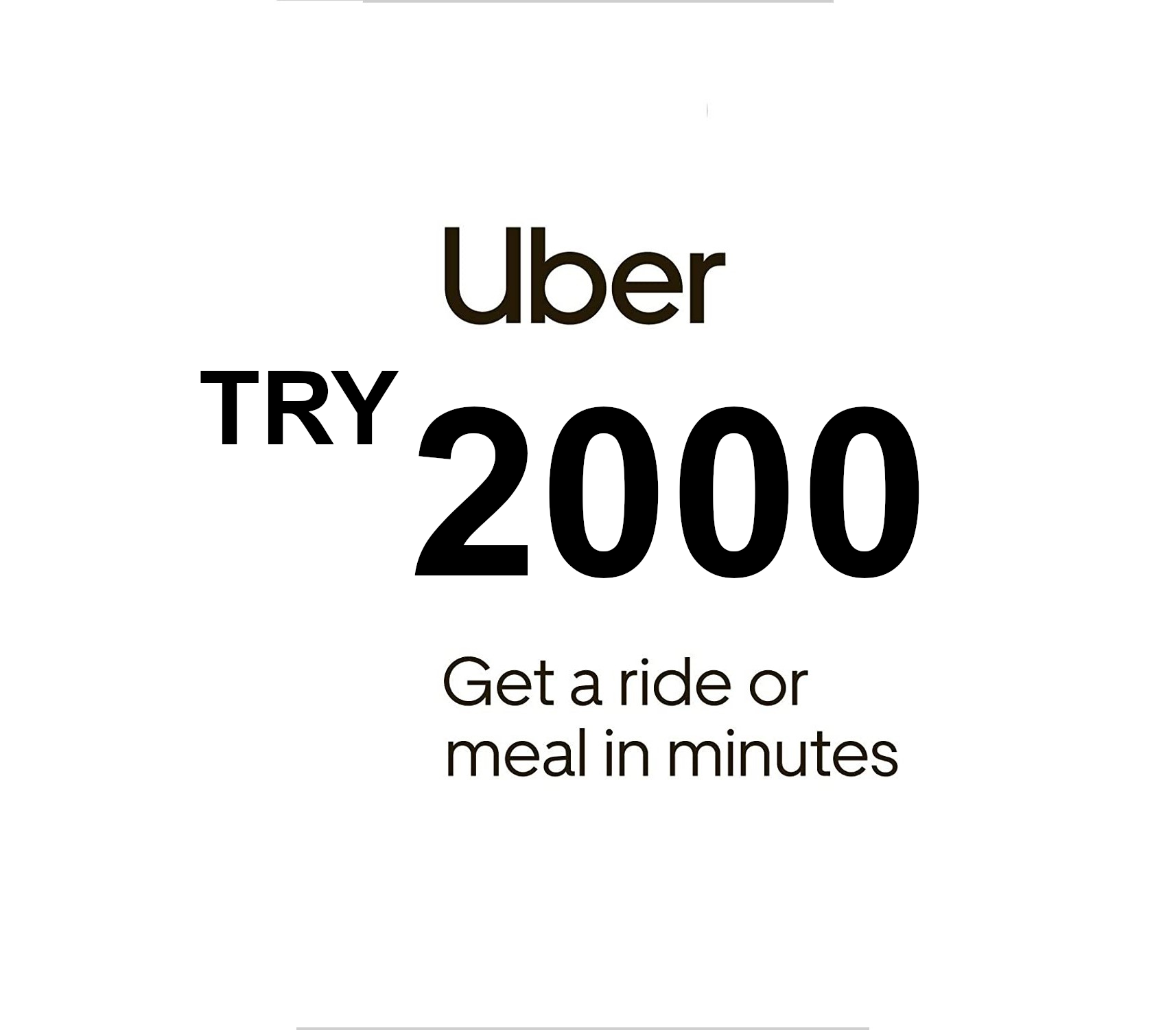 Uber 2000 TRY Подарочная карта TR