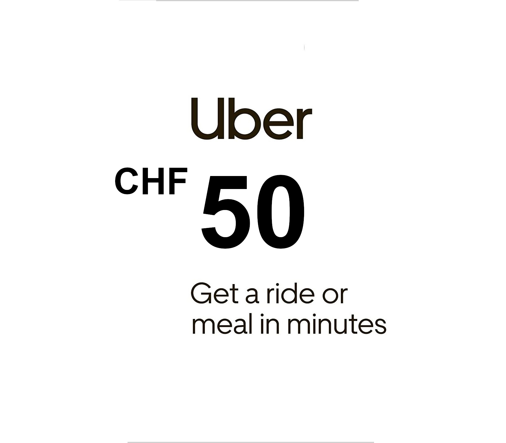 Uber 50 CHF CH Подарочная карта