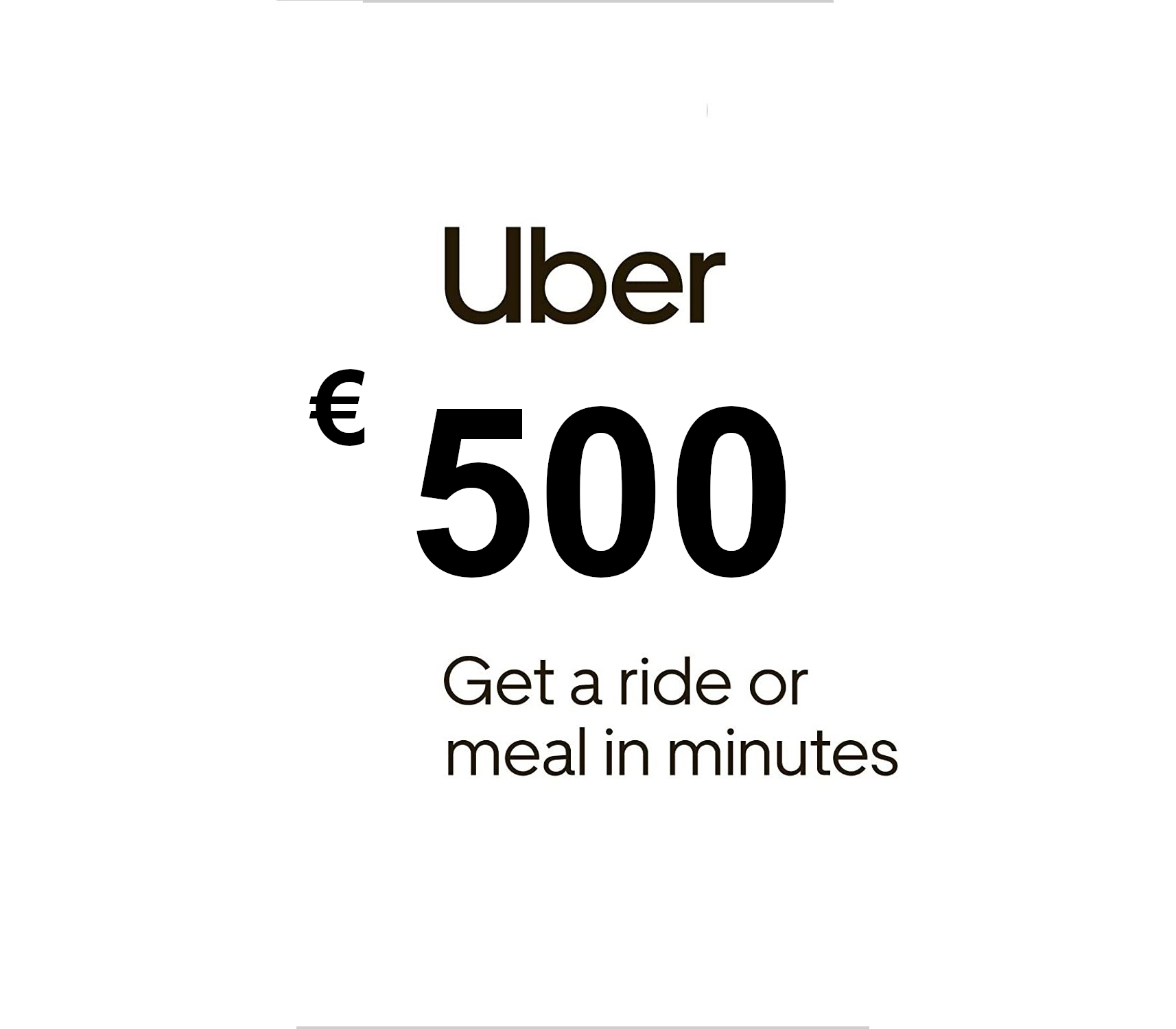 Uber EUR 500 Подарочная карта DE