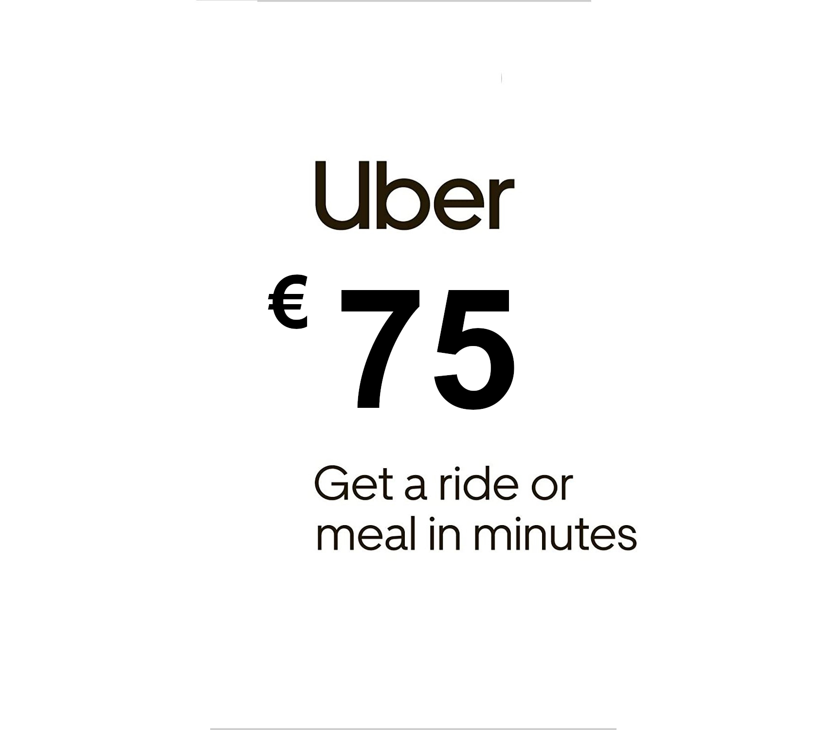Uber €75 DE Подарочная карта