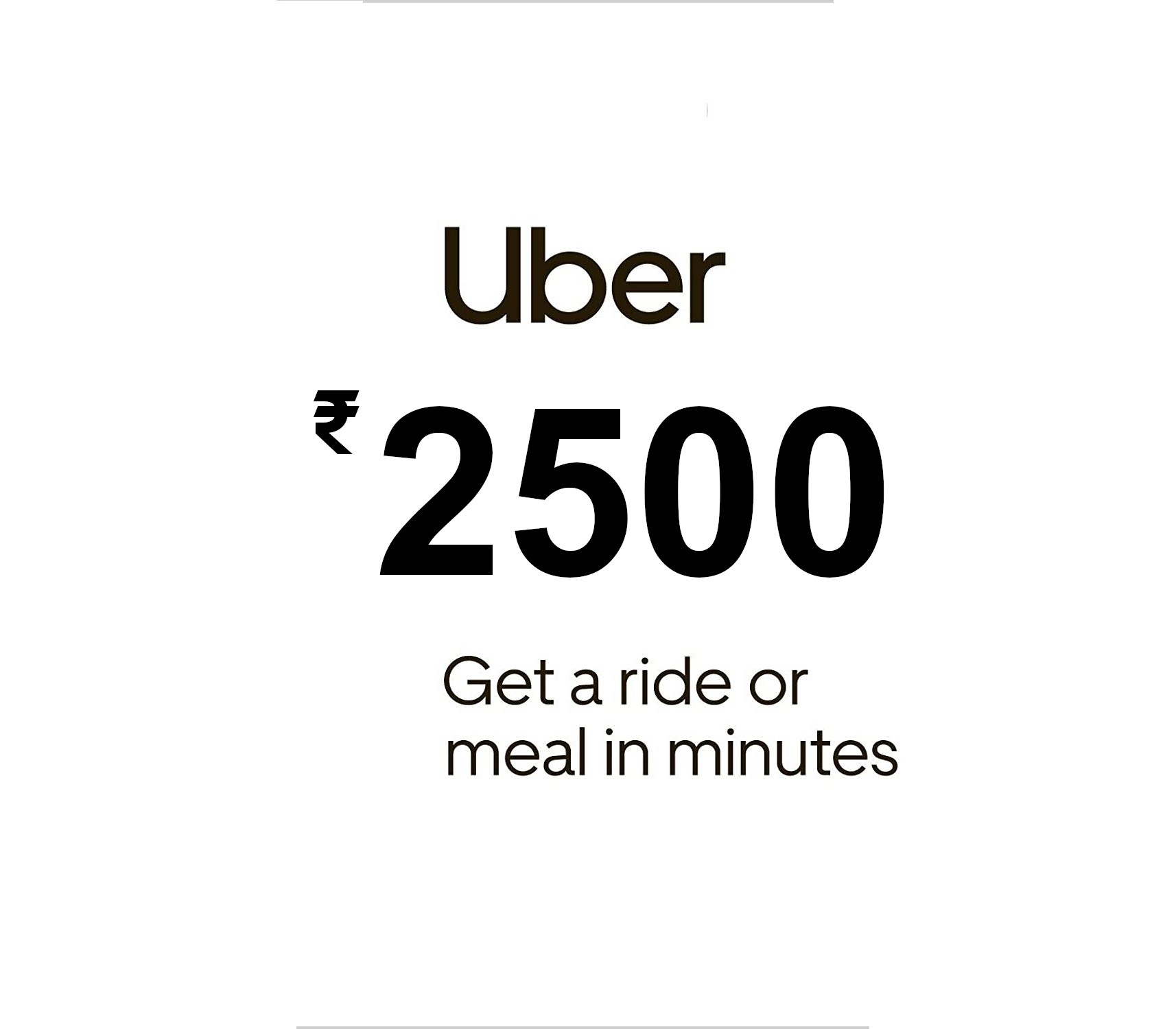 Uber ₹2500 IN Подарочная карта