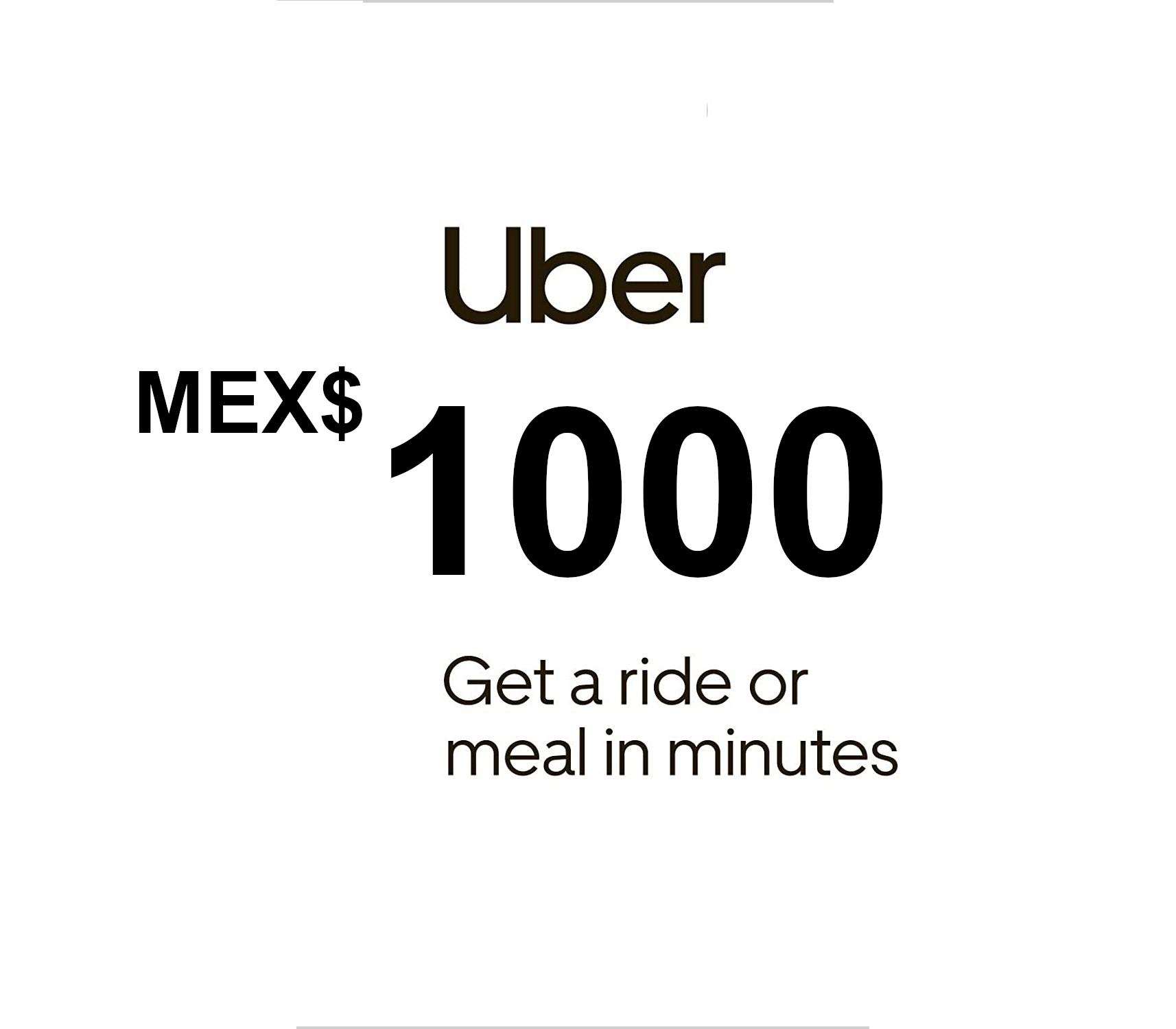 Uber MXN 1000 Подарочная карта MX