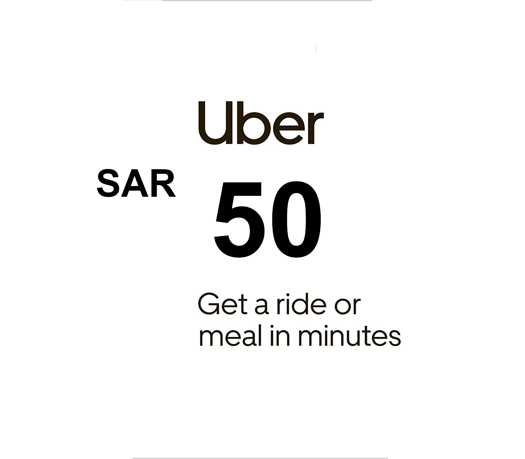 Uber 50 SAR SA Подарочная карта