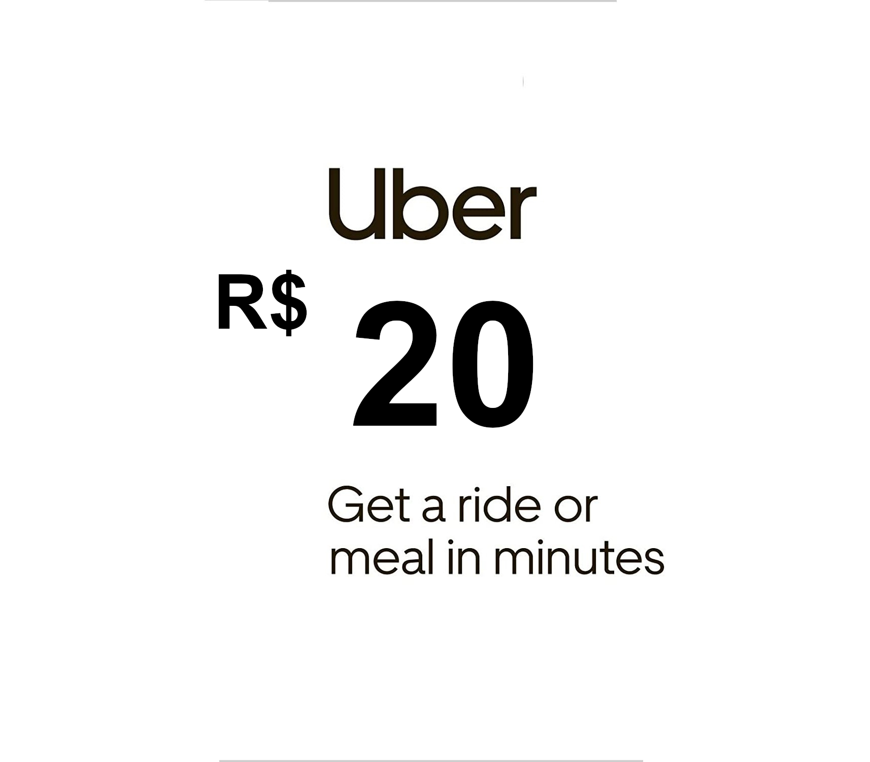 Uber R$20 BR Подарочная карта