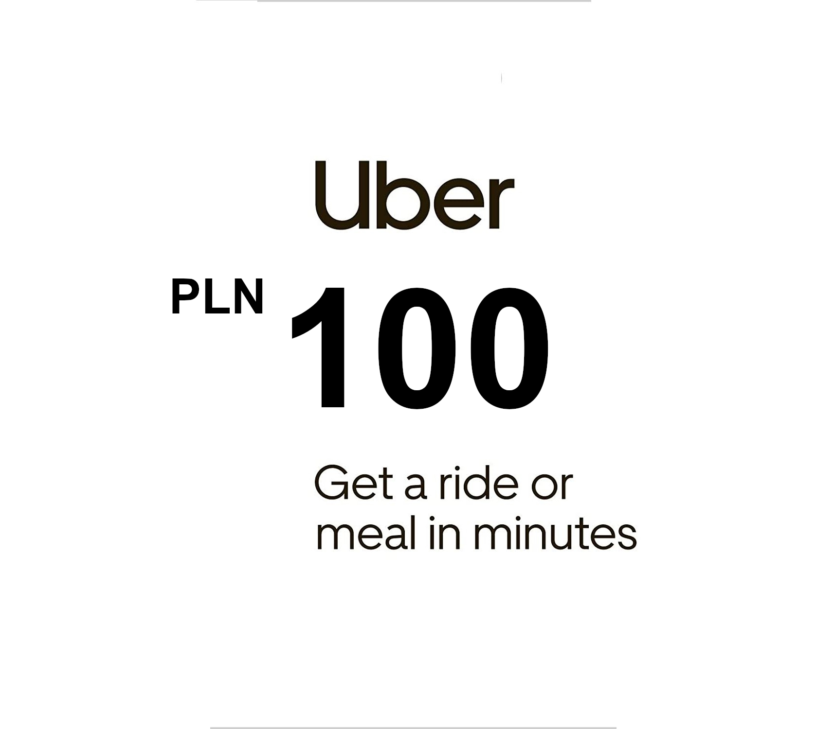 Uber PLN 100 Подарочная карта PL