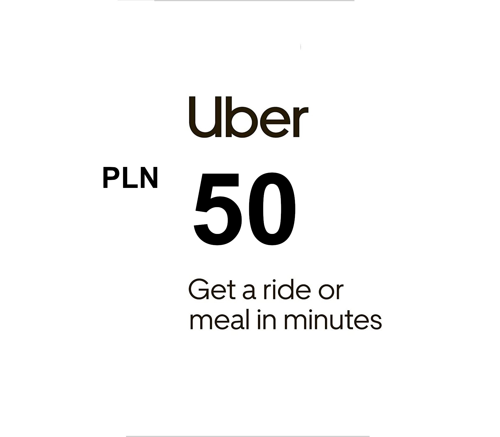 Uber PLN 50 Подарочная карта PL