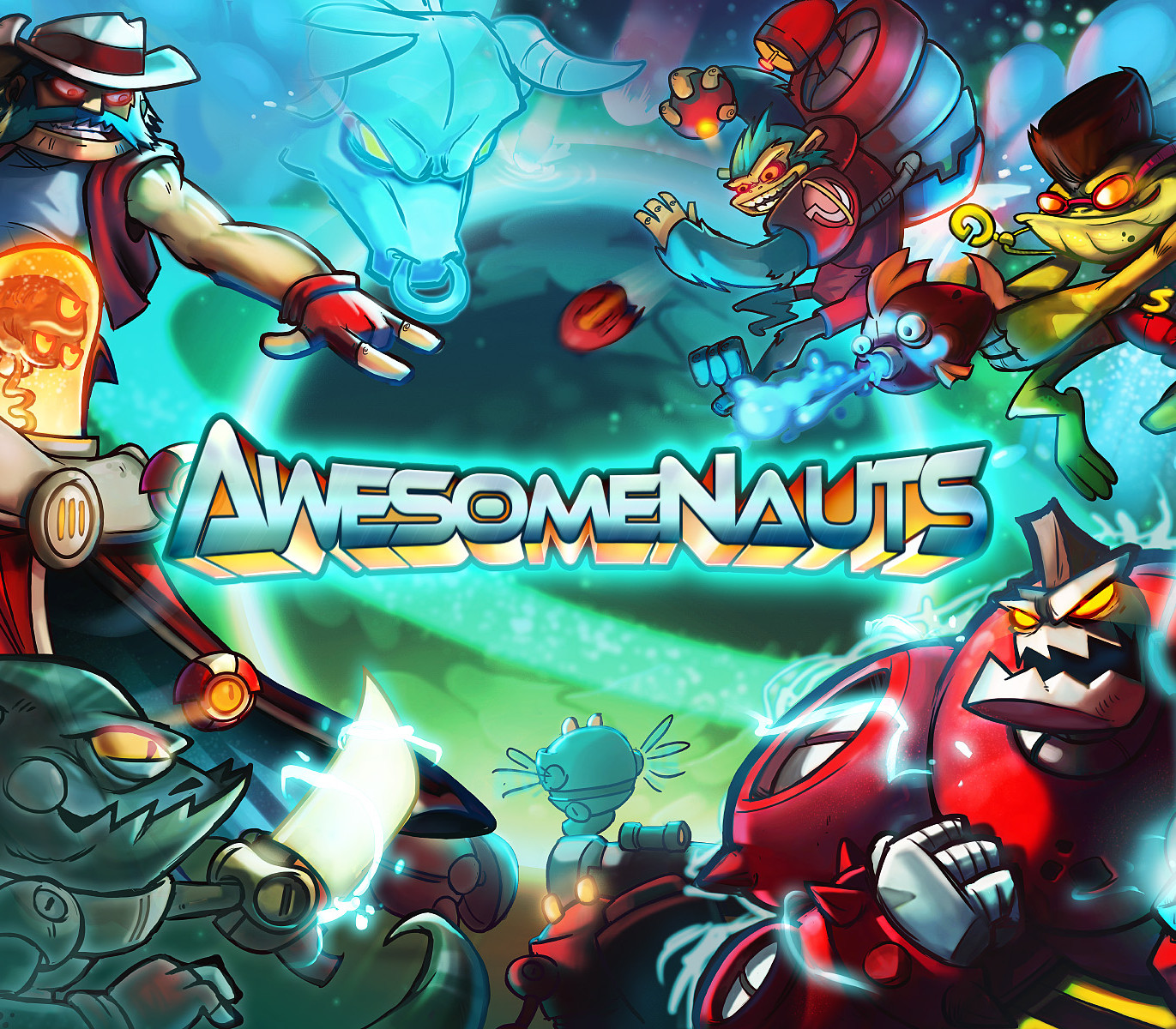 Awesomenauts + 3 Character DLCs Набор Steam Ключ
