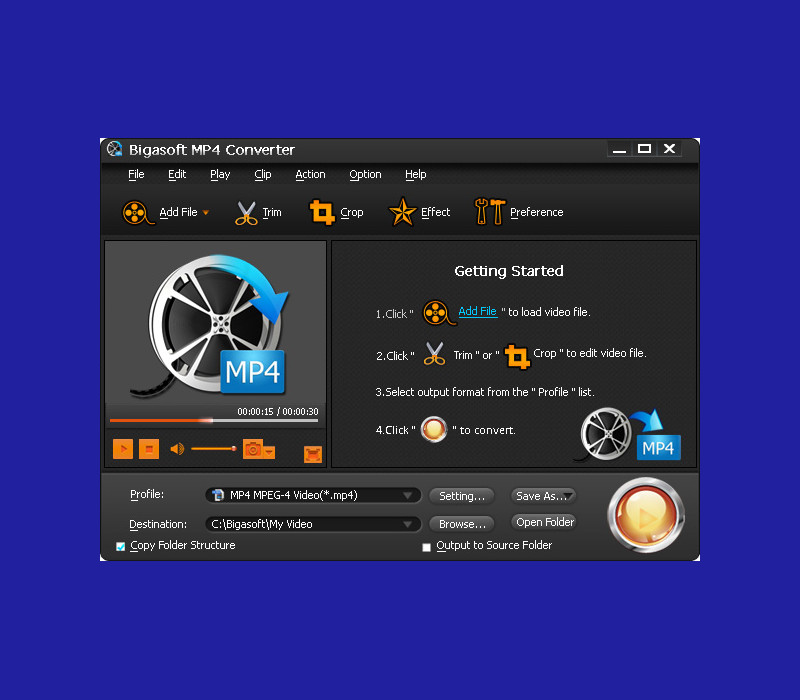 Bigasoft MP4 Converter PC Ключ