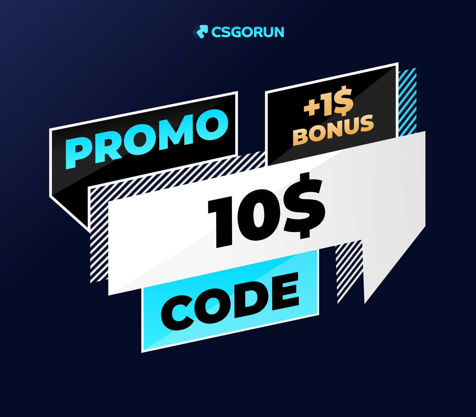 CSGORUN - $10 Подарочная карта + $1 Bonus