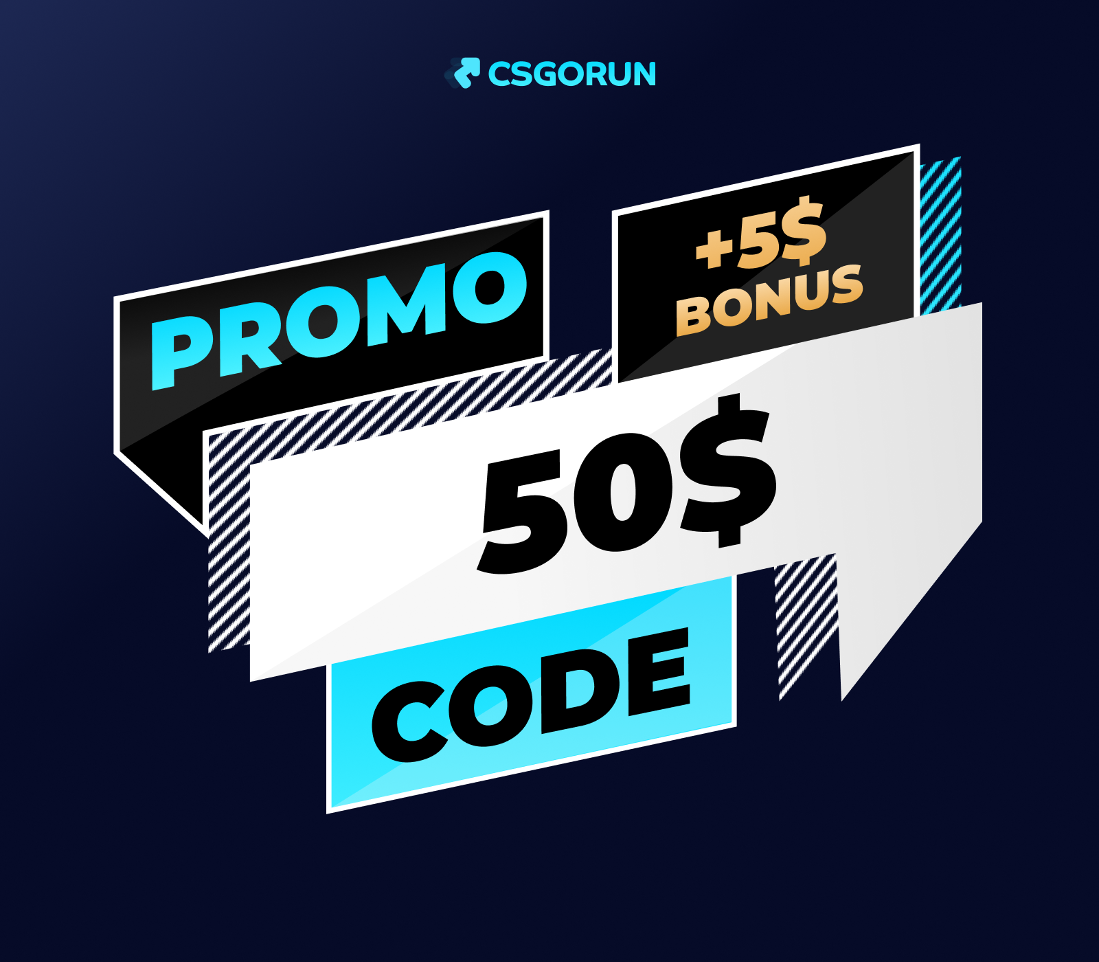CSGORUN - $50 Подарочная карта + $5 Bonus