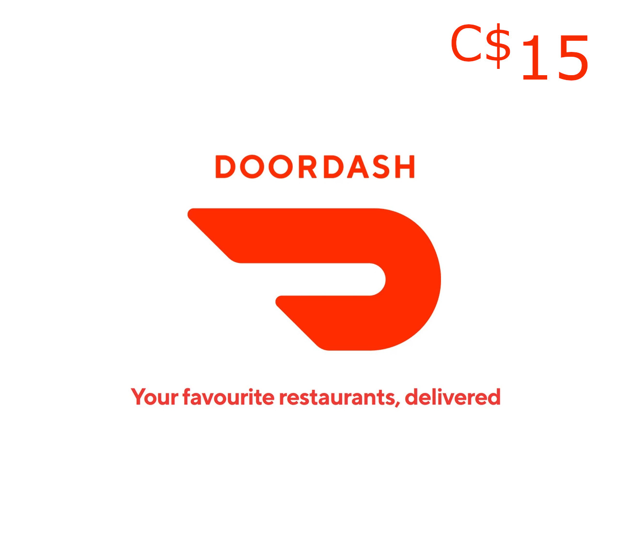 DoorDash C$15 Подарочная карта CA