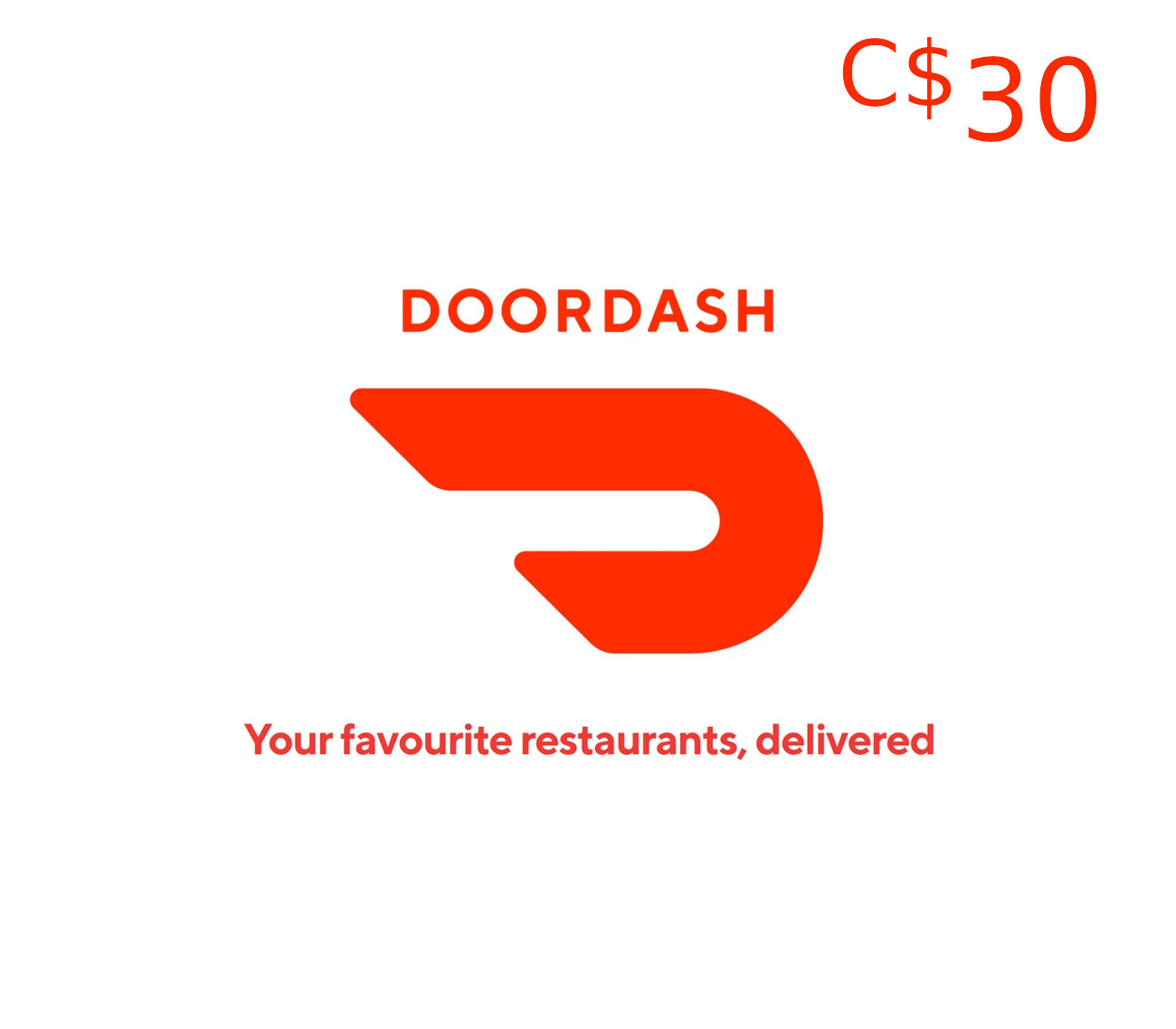 DoorDash C$30 Подарочная карта CA